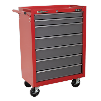 Sealey 7 Drawer Rollcab with Ball-Bearing Slides - Red/Grey AP22507BB