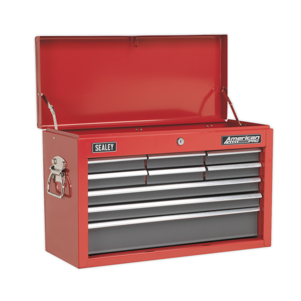 Sealey 9 Drawer Topchest with Ball-Bearing Slides - Red/Grey AP22509BB