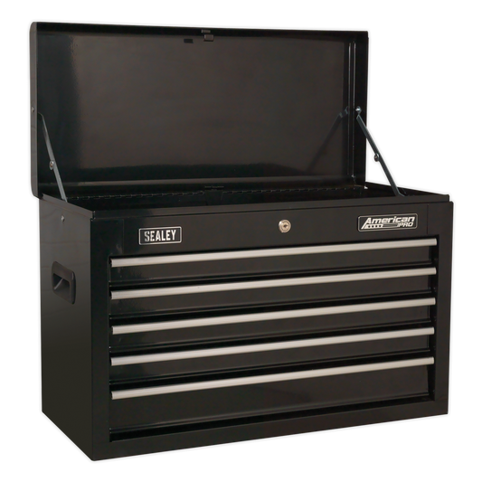 Sealey 5 Drawer Topchest with Ball-Bearing Slides - Black AP225B