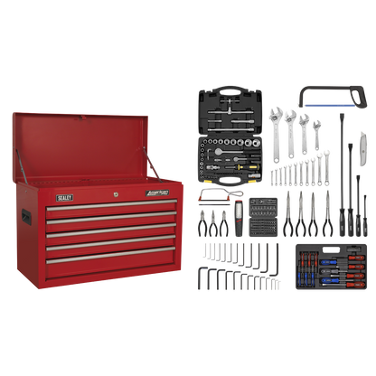 Sealey 5 Drawer Topchest with Ball-Bearing Slides & 230pc Tool Kit AP225COMBO