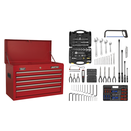 Sealey 5 Drawer Topchest with Ball-Bearing Slides & 230pc Tool Kit AP225COMBO