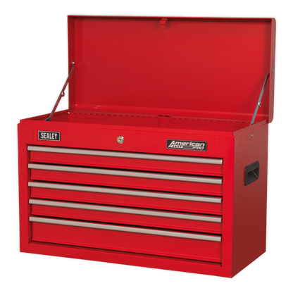 Sealey 5 Drawer Topchest with Ball-Bearing Slides - Red AP225