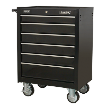 Sealey 6 Drawer Rollcab with Ball-Bearing Slides - Black AP226B