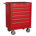 Sealey 6 Drawer Rollcab with Ball-Bearing Slides - Red AP226