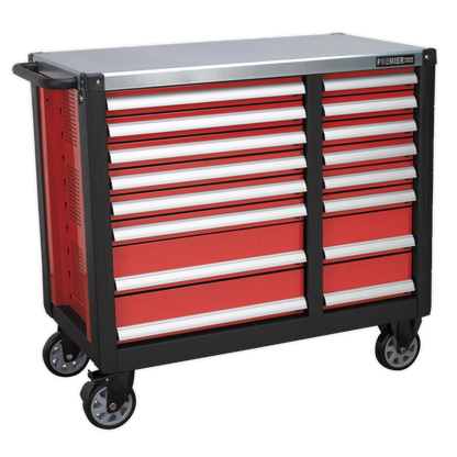 Sealey 16 Drawer Mobile Workstation with Ball-Bearing Slides AP24216