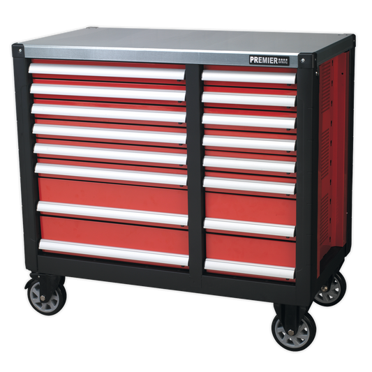 Sealey 16 Drawer Mobile Workstation with Ball-Bearing Slides AP24216