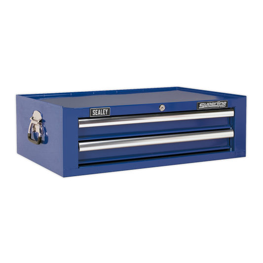 Sealey 2 Drawer Mid-Box with Ball-Bearing Slides - Blue AP26029TC