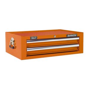 Sealey 2 Drawer Mid-Box with Ball-Bearing Slides - Orange AP26029TO