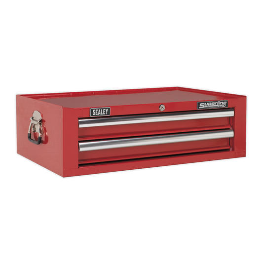Sealey 2 Drawer Mid-Box with Ball-Bearing Slides - Red AP26029T
