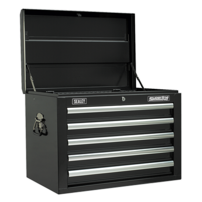 Sealey 5 Drawer Topchest with Ball-Bearing Slides - Black AP26059TB