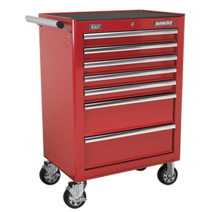 Sealey 7 Drawer Rollcab with Ball-Bearing Slides - Red AP26479T
