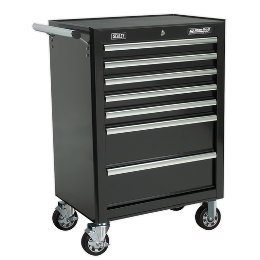 Sealey 7 Drawer Rollcab with Ball-Bearing Slides - Black AP26479TB