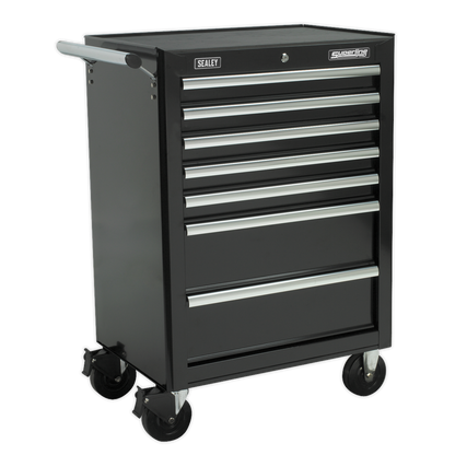 Sealey 7 Drawer Rollcab with Ball-Bearing Slides - Black AP26479TB