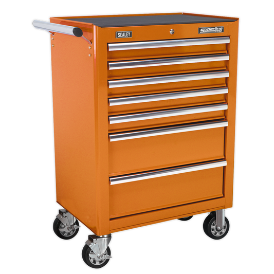Sealey 7 Drawer Rollcab with Ball-Bearing Slides - Orange AP26479TO