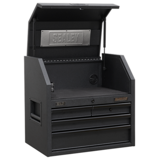 Sealey 4 Drawer 660mm Topchest with Soft Close Drawers & Power Strip AP2704BE