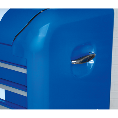 Sealey 4 Drawer Retro Style Topchest - Blue with White Stripes AP28104BWS