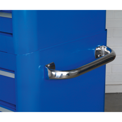 Sealey 4 Drawer Retro Style Rollcab - Blue with White Stripes AP28204BWS