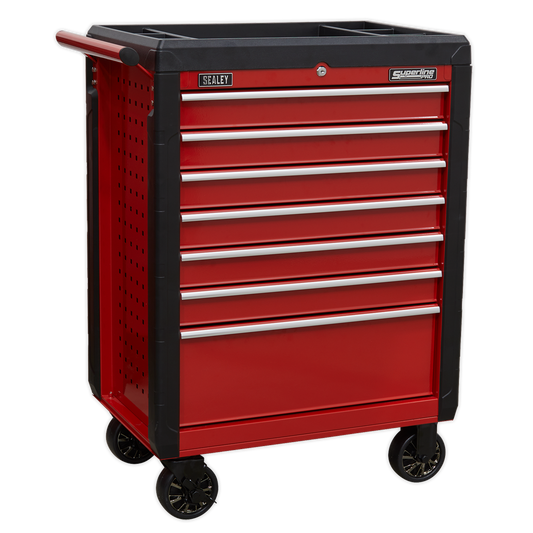 Sealey 7 Drawer Rollcab with Ball-Bearing Slides - Red AP3407