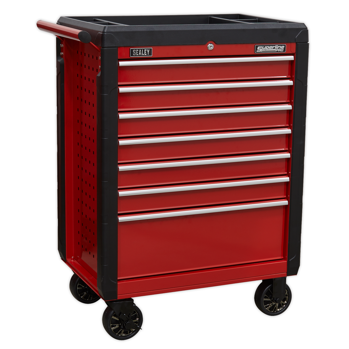 Sealey 7 Drawer Rollcab with Ball-Bearing Slides - Red AP3407