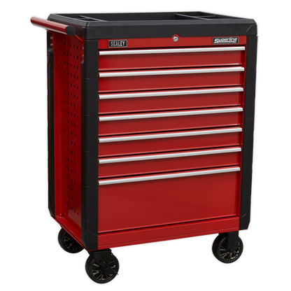 Sealey 7 Drawer Rollcab with Ball-Bearing Slides - Red AP3407