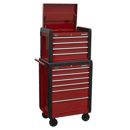 Sealey Topchest 4 Drawer & Rollcab 6 Drawer Combination AP3410STACK