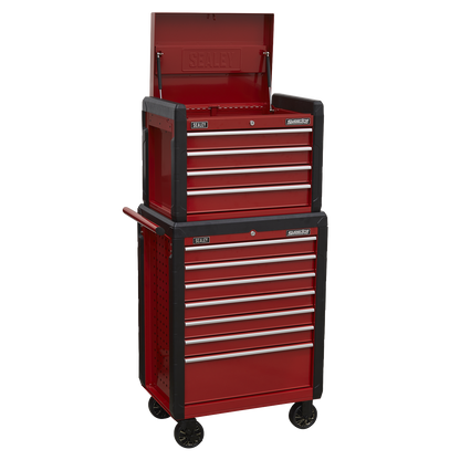 Sealey Topchest 4 Drawer & Rollcab 7 Drawer Combination AP3411STACK