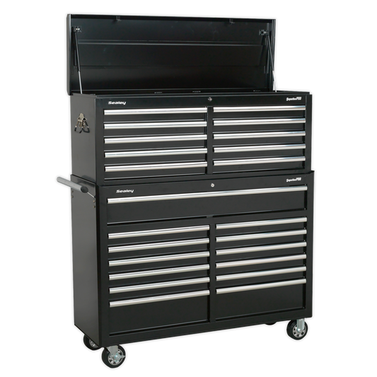 Sealey Tool Chest Combination 23 Drawer with Ball-Bearing Slides - Black AP52COMBO2