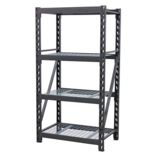 Sealey Heavy-Duty Racking Unit with 4 Mesh Shelves - 640kg Capacity Per Level AP6372