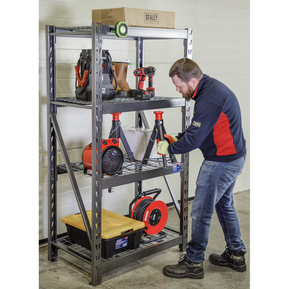 Sealey Heavy-Duty Racking Unit with 4 Mesh Shelves - 640kg Capacity Per Level AP6372