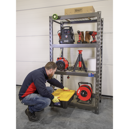 Sealey Heavy-Duty Racking Unit with 4 Mesh Shelves - 640kg Capacity Per Level AP6372