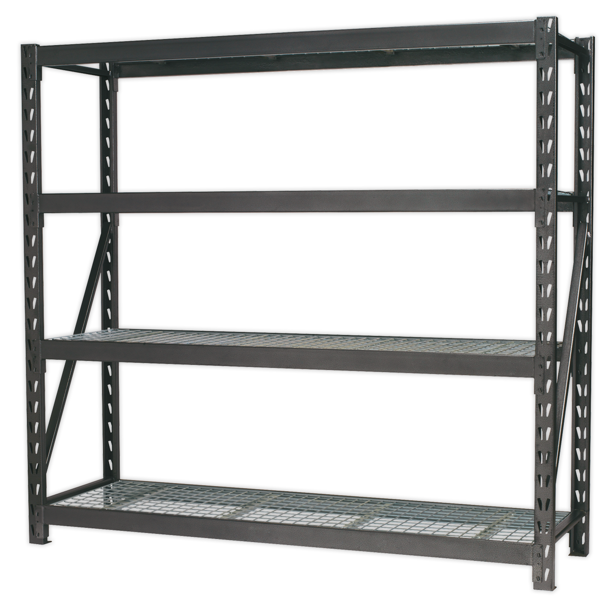 Sealey Heavy-Duty Racking Unit with 4 Mesh Shelves - 640kg Capacity Per Level AP6572