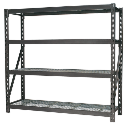 Sealey Heavy-Duty Racking Unit with 4 Mesh Shelves - 640kg Capacity Per Level AP6572