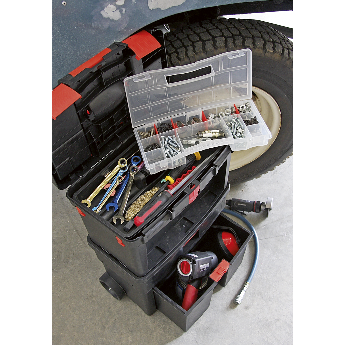 Sealey Mobile Toolbox with Tote Tray & Removable Storage Box AP850