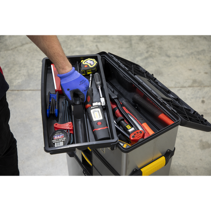 Sealey 3 Compartment Mobile Stainless Steel/Composite Toolbox AP855