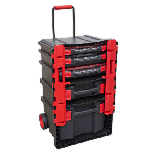 Sealey Professional Mobile Toolbox with 5 Removable Storage Cases AP860