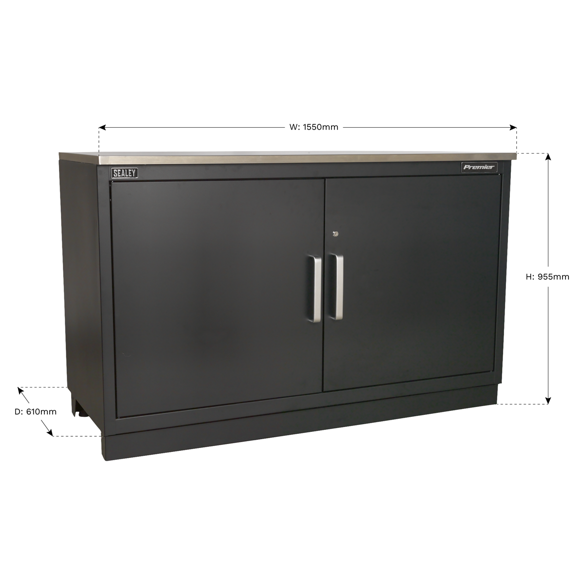 Sealey 1550mm Heavy-Duty Modular 2 Door Floor Cabinet APMS02