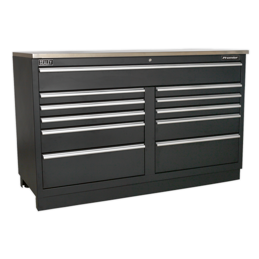 Sealey 11 Drawer 1550mm Heavy-Duty Modular Floor Cabinet APMS04