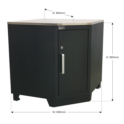 Sealey 930mm Heavy-Duty Modular Corner Floor Cabinet APMS15