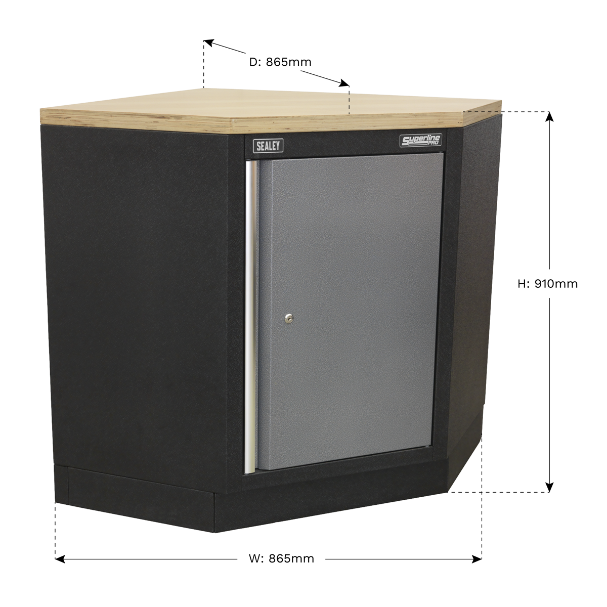 Sealey 865mm Modular Corner Floor Cabinet APMS60