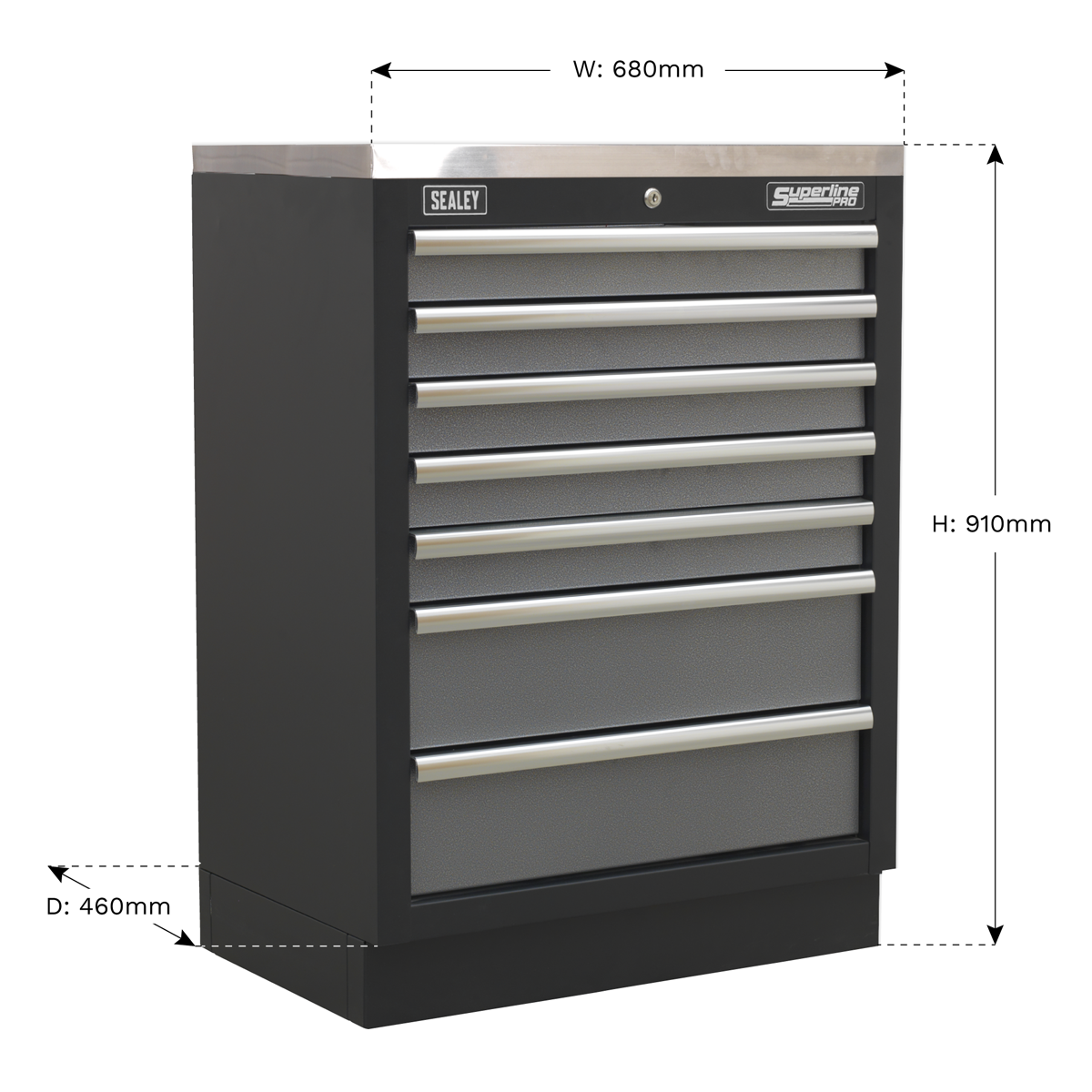 Sealey 680mm Modular 7 Drawer Floor Cabinet APMS62