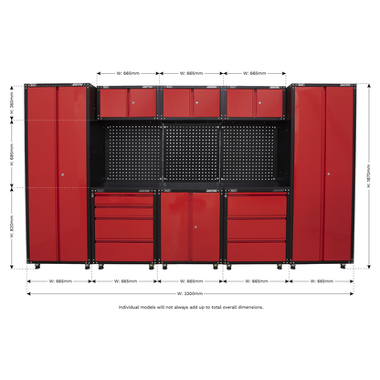 Sealey American PRO® 3.3m Storage System APMS80COMBO1