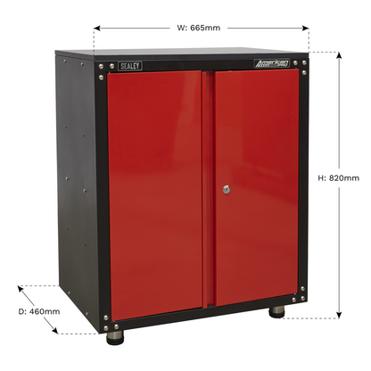 Sealey 665mm Modular 2 Door Cabinet with Worktop APMS81