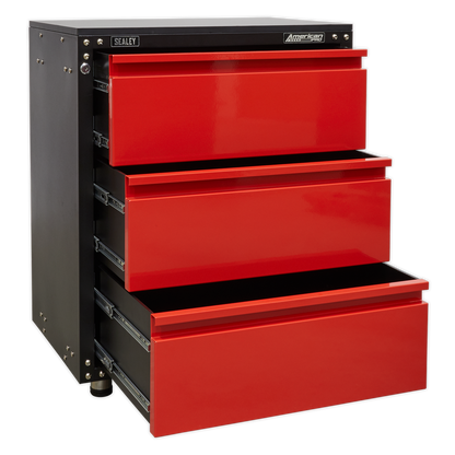 Sealey 665mm Modular 3 Drawer Cabinet with Worktop APMS82