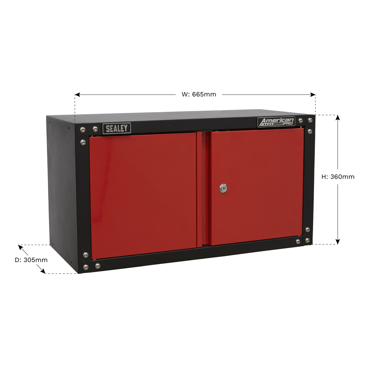 Sealey 665mm Modular 2 Door Wall Cabinet APMS85