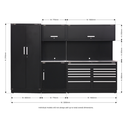 Sealey Premier 3.3m Storage System - Stainless Worktop APMSCOMBO2SS