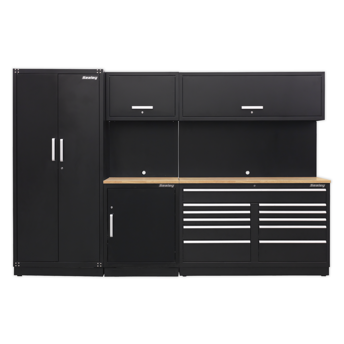 Sealey Premier 3.3m Storage System - Oak Worktop APMSCOMBO2W