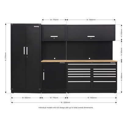 Sealey Premier 3.3m Storage System - Oak Worktop APMSCOMBO2W