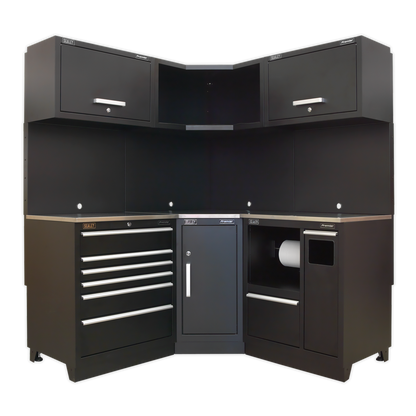 Sealey Premier 1.7m Corner Storage System - Stainless Worktop APMSCOMBO6SS