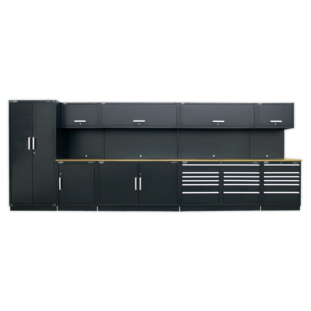 Sealey Premier 5.6m Storage System - Oak Worktop APMSOAK