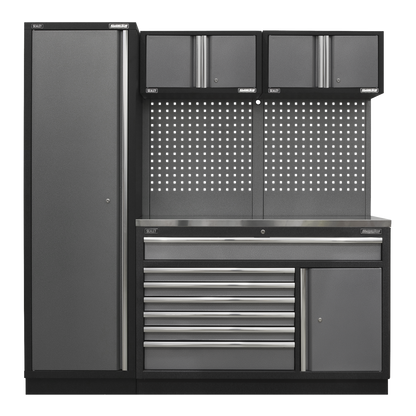 Sealey Superline Pro 1.96m Storage System - Stainless Steel Worktop APMSSTACK10SS